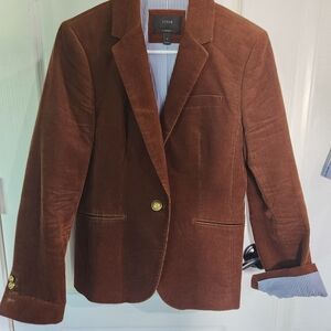 Jcrew womens Campbell chestnut brown Corduroy Blazer size8